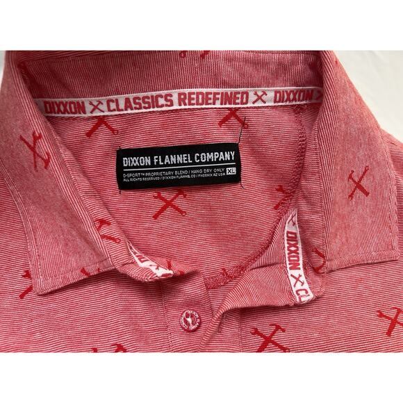 Dixon Flannel Company Heathered Red Finney Logo Premium Polo Shirt Mens Size XL - Picture 5 of 10